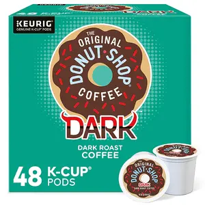 The Original Donut Shop DARK Coffee Keurig K-Cup Pods, Dark Roast, 48/Box