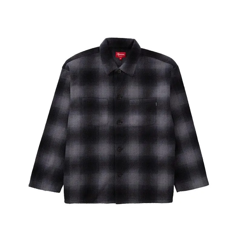 Supreme Shadow Plaid Fleece Shirt Black (men) by StockX