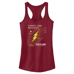 Juniors Womens The Flash Vibrate Your Molecules Racerback Tank Top