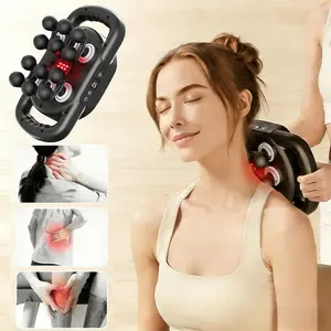 12-Head Massage Gun, 10 Levels, 9 Modes, Deep TissueVibration Massager For Back, Shoulder, Leg, and foot painrelief, quiet muscle massage gun, suitable for daily useand