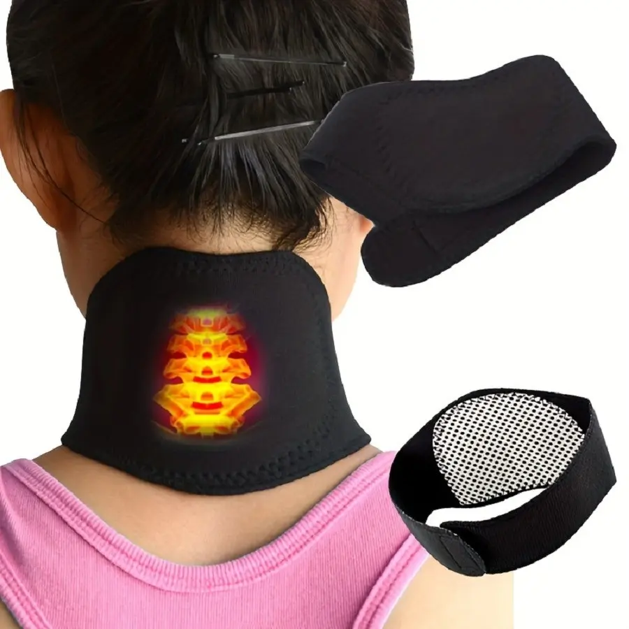 Self Heating Neck Brace for Men & Women, Magnetic Thermal Neck Wrap for Arthritis, Migraine, Headaches, Shoulder, Back Pain Relief, Adjustable Therapy, Neck Shoulder Relaxer
