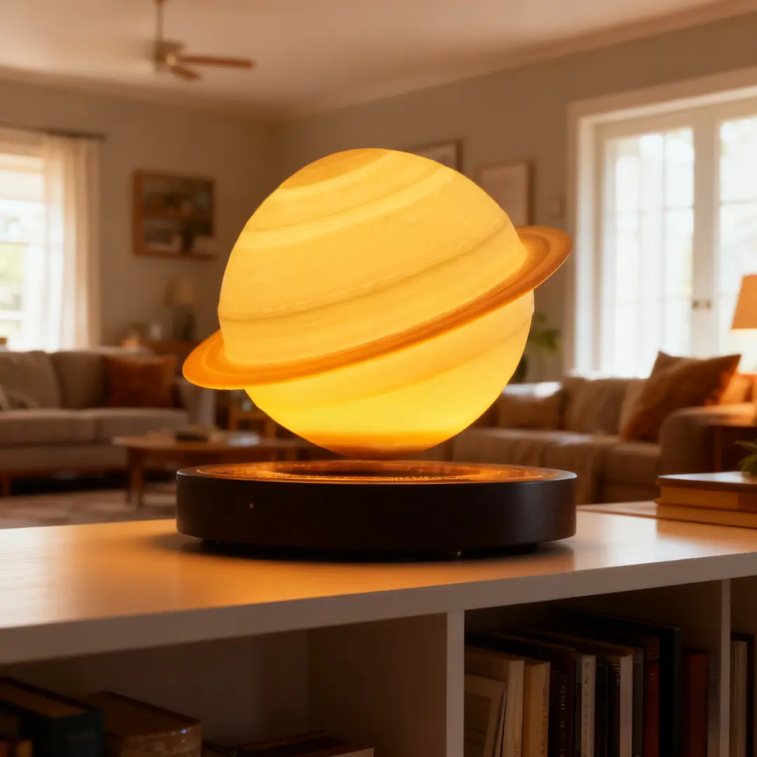 Magnetic Levitation Saturn Lamp, Home Decoration Lamp, Creative Night Light, Best Gifts for Friend & Family, Bedroom Decor Lamp, Decorative Lamp