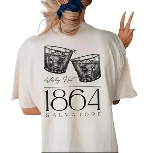 Ivory White Tvd Vampire Diaries Mystic Falls   With S & Saatore Brothers Tshirt Casual Comfort