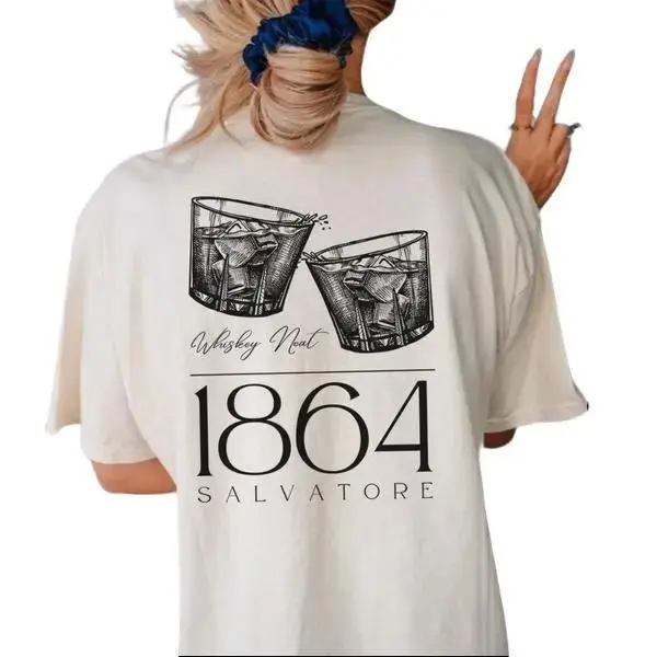 Ivory White Tvd Vampire Diaries Mystic Falls   With S & Saatore Brothers Tshirt Casual Comfort