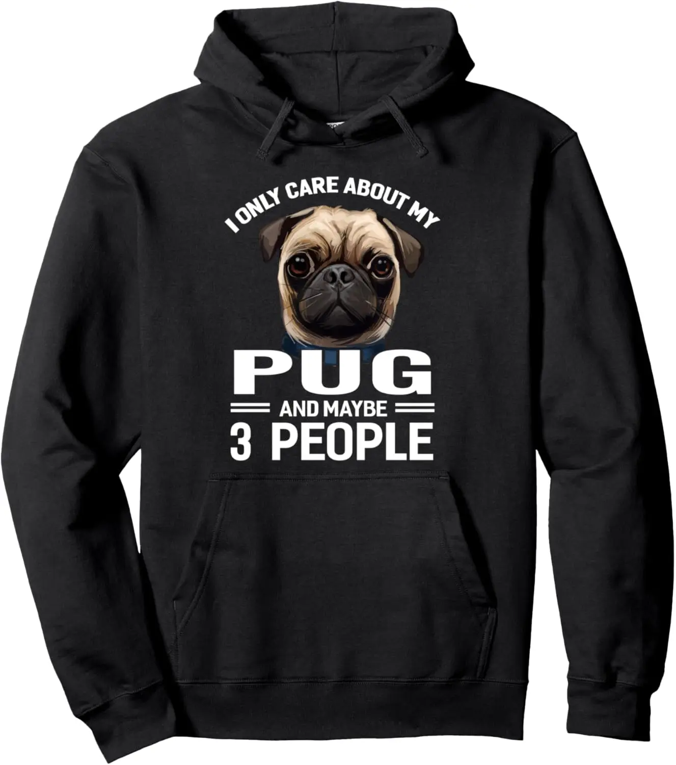 Pug Dad Funny Pug Design Dog Lover Gift Idea Pullover Hoodie