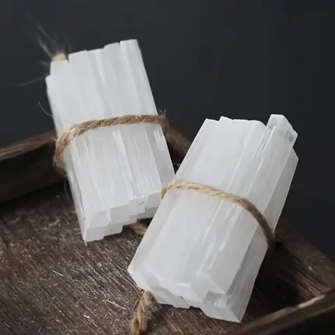 【Black Friday】5/10/20 Pcs Selenite Sticks, Gypsum Wands, White Gypsum Mineral Points for Meditation, Decorative Display, Natural Crystal Decoration