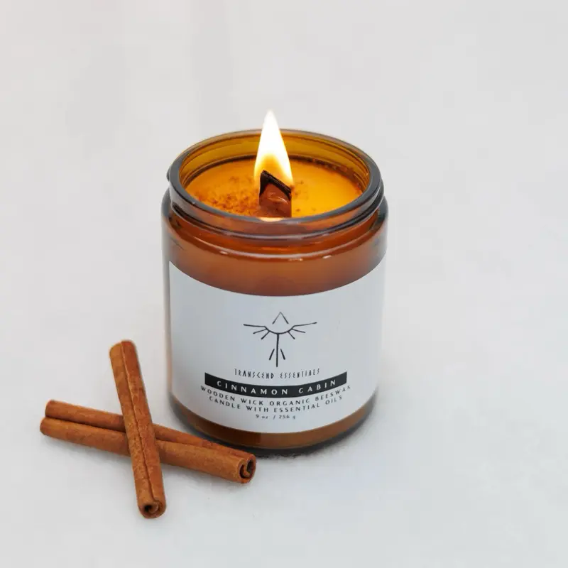 "Cinnamon Cabin" Organic Beeswax Candle "Cinnamon Cabin" Organic Beeswax Candle