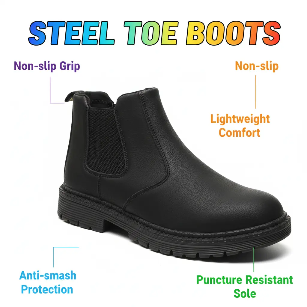 Unisex Waterproof Work Shoes, Slip-on Closed-Toe Garden Clogs with Anti-Slip Sole & Puncture-Proof Support for Farm Landscaping, Footwear, Walking Shoes, Women, Gardening, Round Toe, Chic, Synthetic, Landscaping Jobs