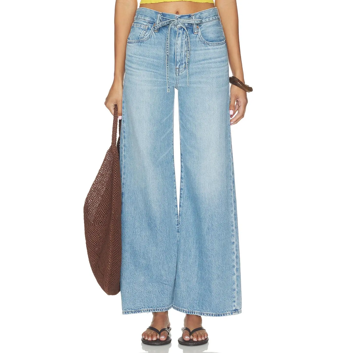 Madewell The Ultimate Wide Leg Jean in Airy Denim in Raebrook Wash