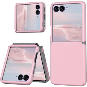 for Samsung Galaxy Z Flip 7 Case with Hinge Protection Slim Skin Friendly Z Flip 7 Phone Case Wireless Charging Foldable Full Protective Shockproof Cover for Galaxy Z Flip 7