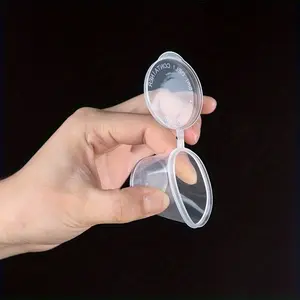 50/100pcs Small Plastic Sauce Cup Food Storage Preserving Container Transparent Box + Lid for Hotel Commercial Domestic Kitchen