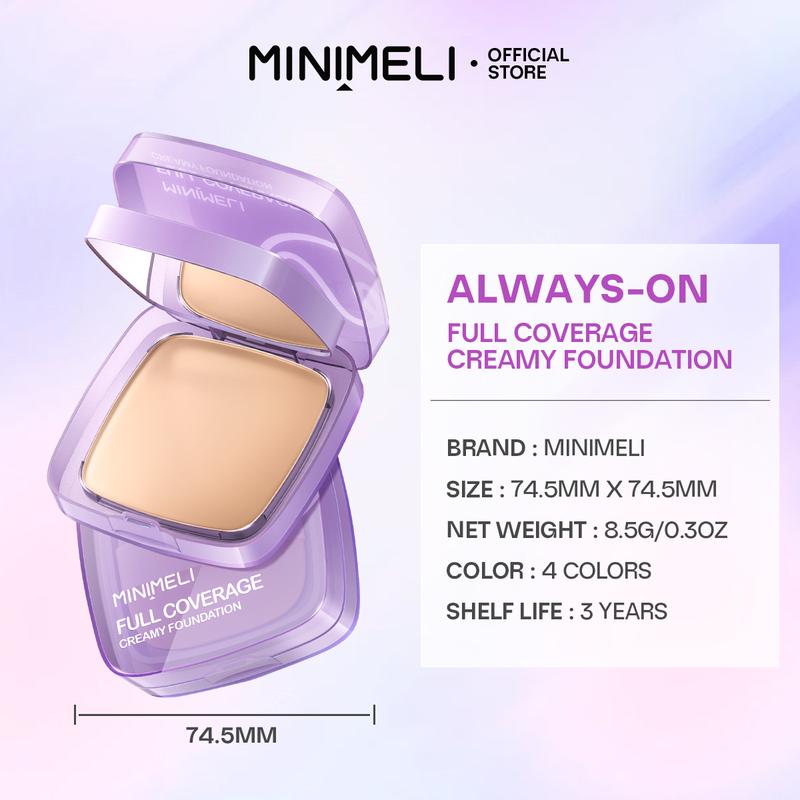 MINIMELI Always-on  Full Coverage Creamy Foundation,Full Coverage, Long Lasting, Waterproof with SPF 30 PA+++