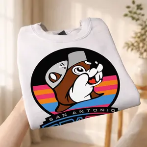 Cute Cartoon Beaver Shirt, Funny Animal Graphic Tee, Retro Color Block Shirt