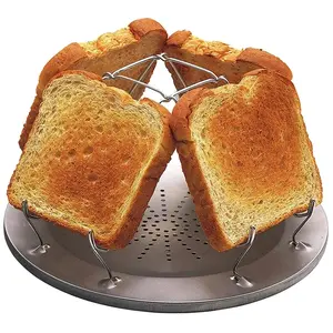 Portable stainless steel camping/outdoor toaster. Multipurpose outdoor over grill.