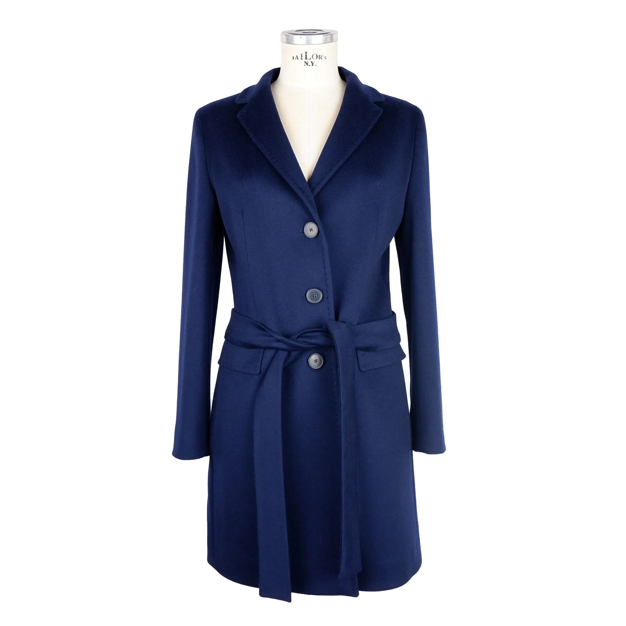 Made in Italy Blue Wool Vergine Jackets & Coat