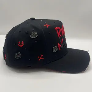 R I c- M u er t- black & red cristales hats