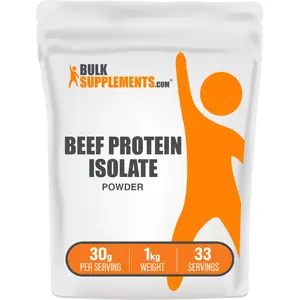 BulkSupplements - Beef Protein Isolate Powder - Amino Acids - Protein Powders - 100g-1kg - 30g per Serving