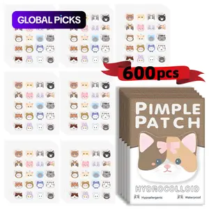 600pcs Hydrocolloid Acne Patches, Acne Pimple Patch, Daily Covering Stickers for Face & Skin Care, Swollen Acne Removal Products, Single Pack