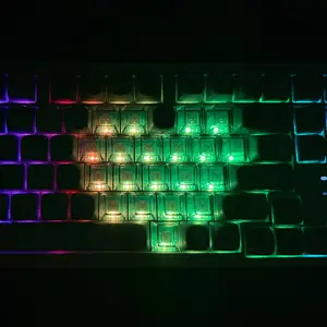 Jybmak Transparent Keycaps Semi-Transparent Keycaps Original Height 21pcs, High-Quality Replacement Parts for Mechanical Keyboard