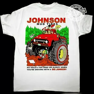Big Johnson Mud Tires 90s Funny Humor Concert Vintage Size S5xlUnisex Cotton Graphic Tee Shirt Cotton Tee Full Comfort