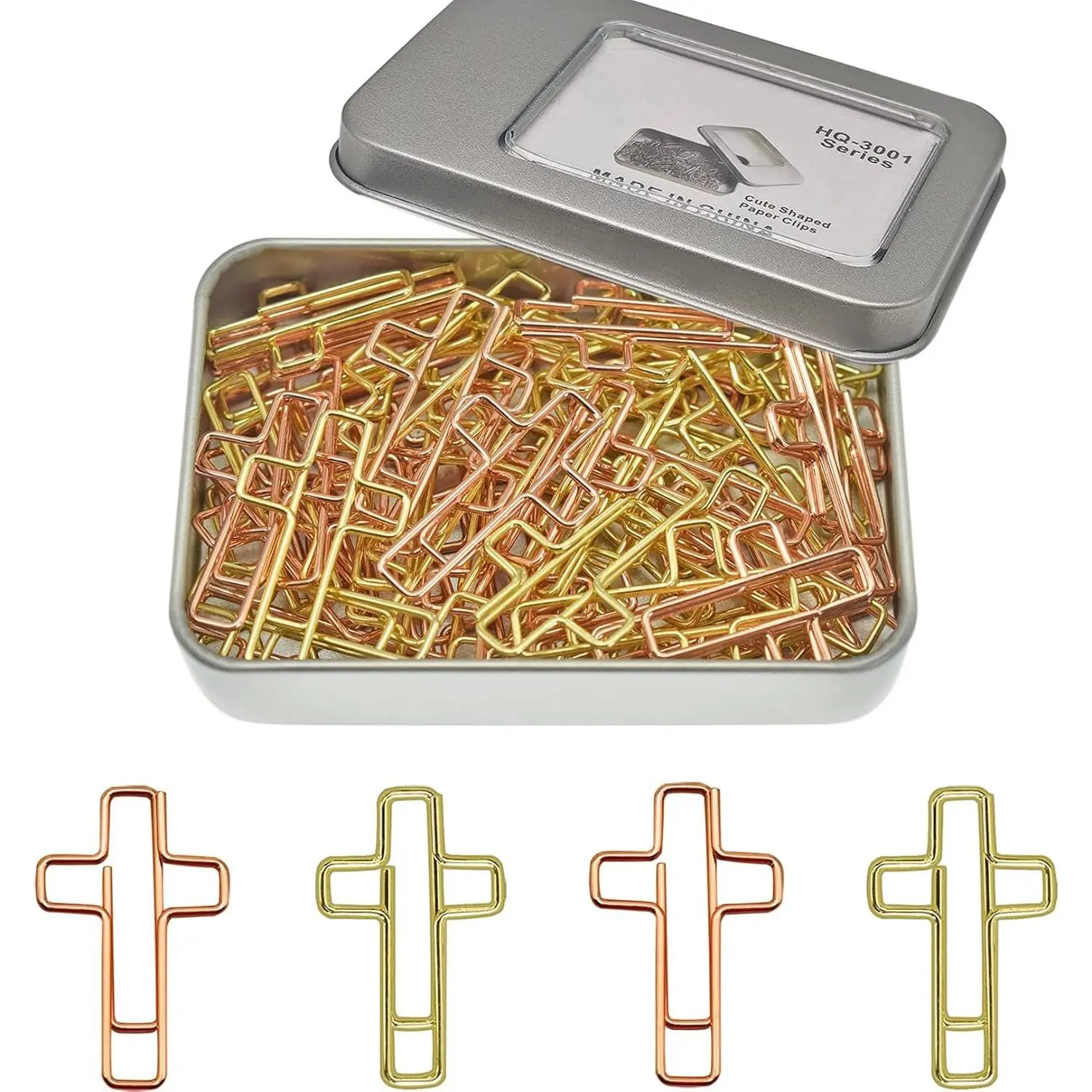 50-Count Religious Christian Paper Clips Bulk, Office Binder Accessories, Stationery Supplies for Study Use