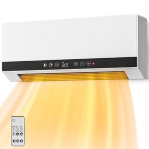Smart Wall Heater with 3 Modes& PTC heating,Remote Control, Adjustable Thermostat, 24H Timer, Easy Installation for Bedroom, Office, Home Indoor Use