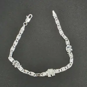 ELEPHANT'S Beautiful Bracelet silver-plated 7 ½"inches fancy design New style