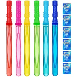 14.6 Big Bubble Wands for Kids, 6 PCS Bubble Wand with Refill Solution for Summer Toy Party Favor, Outdoors Toy Activity, Easter Basket Stuffers, Birthday Gift
