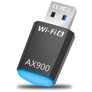 USB WiFi Adapter for PC Desktop, Latest Wi-Fi 6 AX900 Wireless Adapter, Dual Band 600Mbps on 5G/286Mbps on 2.4G Wireless Network Dongle for Windows 10/11