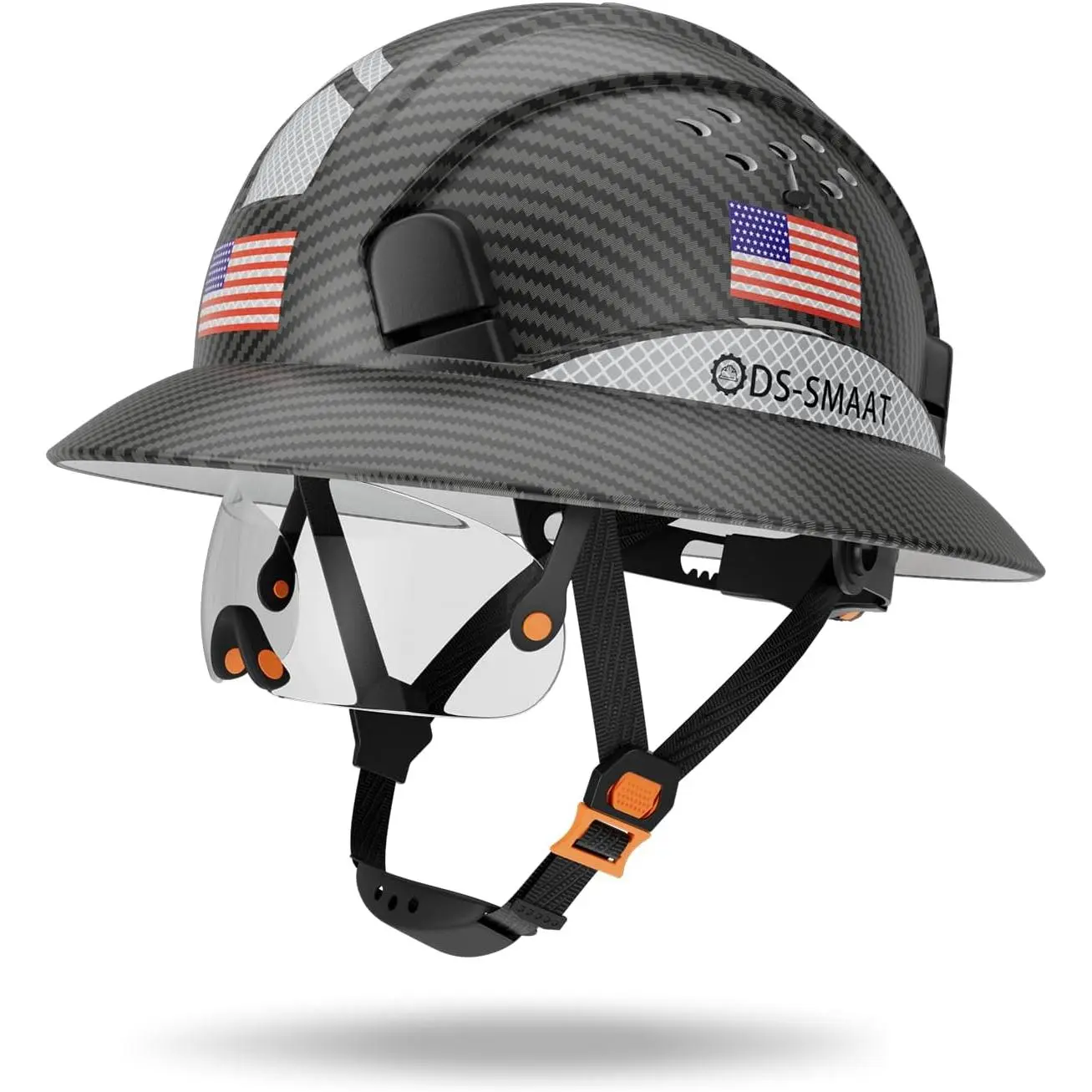 hatsuchiyan247ページ ANSI Z89.1/OSHA Approved Reflective Safety Hard Hat with Visor