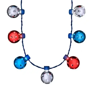 Blinkee  4th of July Firework Metallic Disco Balls Lighting Flashing Rays - Red, White & Blue