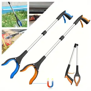 Grabber Reacher Tools 2/4pcs Heavy Duty 90° Rotating Head Long Handle Litter Pickers for Garden Home Office Outdoor Cleaning