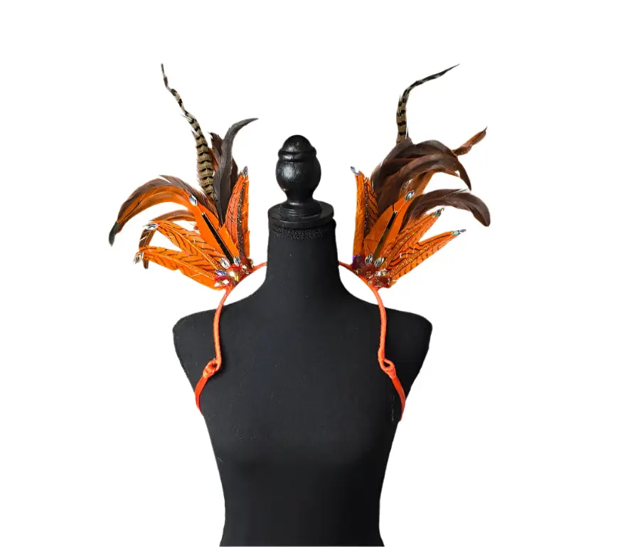 Copper Flame Small Feather Collar Wings