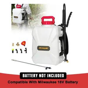 3 Gallon Backpack Sprayer Compatible with Milwaukee 18V Battery, 79PSI Electric Garden Sprayer , 7Nozzles, 2 Wands, Backpack Weed Sprayer for Lawn,Weeding, Cleaning