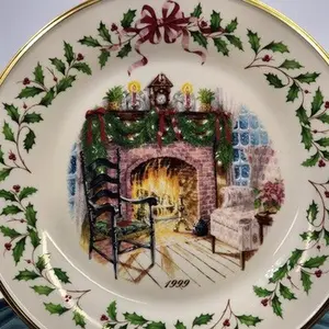 Lenox 1999 Annual Collector Christmas Plate 9th Series Numbered Winter's Warmth