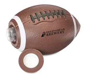 True Football Insulated Water Bottle, 10 oz, Set of 1, Brown