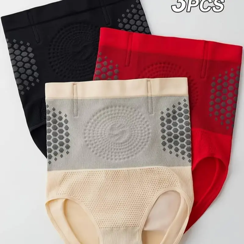 3-Pack High Waist Stretchy Fit Shapewear Panties, Skin Tone, Tummy Control Thigh Slimming, Postpartum Recovery Underwear for Women