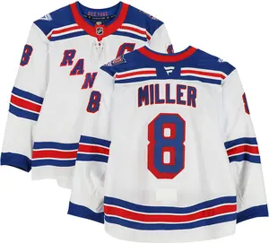 J.T. Miller New York Rangers Game-Used #8 White Set 2 Jersey from the 2025-26 NHL Season - Fanatics Authentic Certified