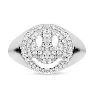 925 Sterling silver happy face ring