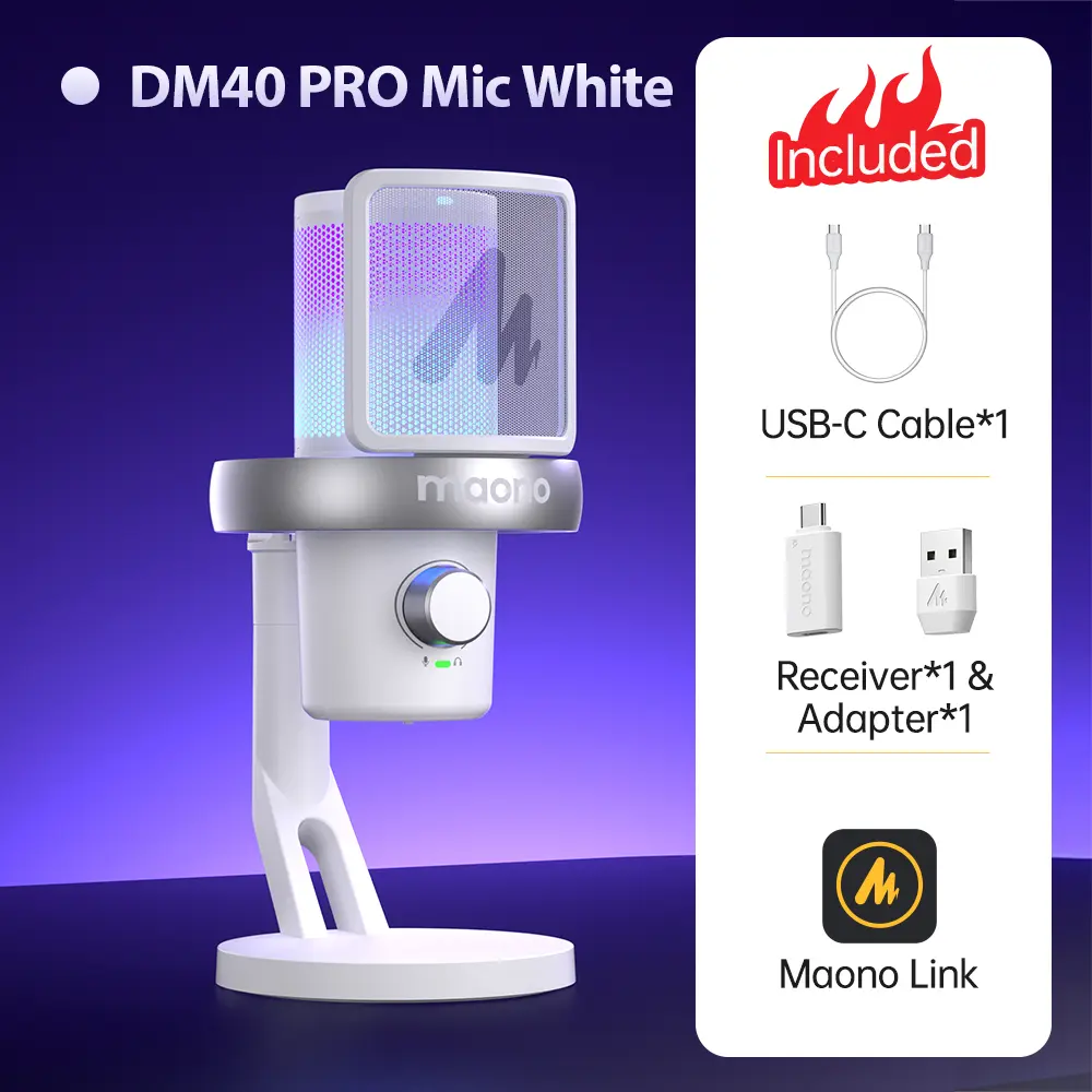 DM40 PRO White【10 Al Voice Changer】