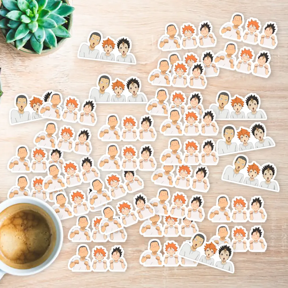 Stickers Pack 20 Pcs Haikyu!! Bottle Cute Waterproof Hinata, Laptop Nishinoya, Aesthetic And Bumper Tanaka Skateboard Luggage Bike Car Water Vinyl Colorful Guitar