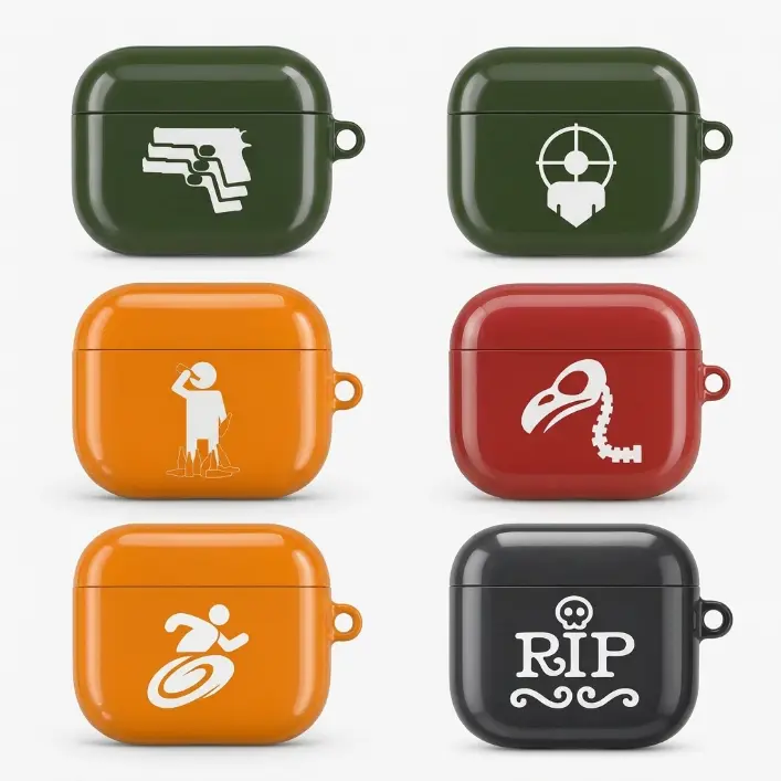 Extra Durable COD Zombie Black Ops AirPods Case - Game Logo Art Cover for AirPods 1-4 and AirPods Pro Case, Shockproof Protective Sleeve for AirPods
