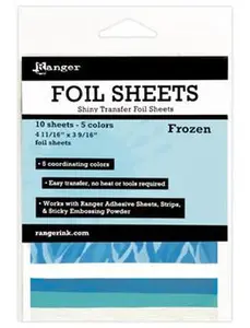 Ranger Shiny Transfer Foil Sheets Frozen, 10pc