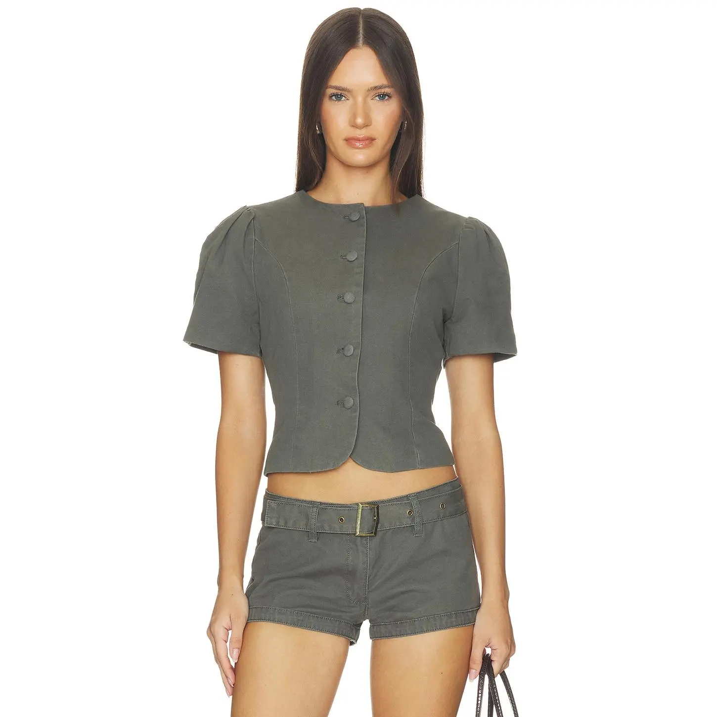 LIONESS Femme Blouse in Moss