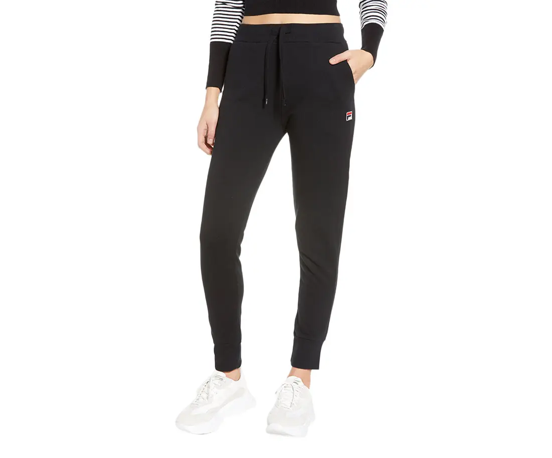 Fila Frances Ribbed-Cuff Jogger Womens Active Pants, Ribbed Pants, Cuffed Hems, Ribbed Fabric