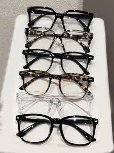 Women's Classic Square Transparent Glasses Set, Casual Style, Daily Wear, Driving, Camping, Fishing Accessories, Fashion Eyewear, Casual Eyeglasses, Stylish Glasses, Square Frames Glasses, Transparent Lens Glasses