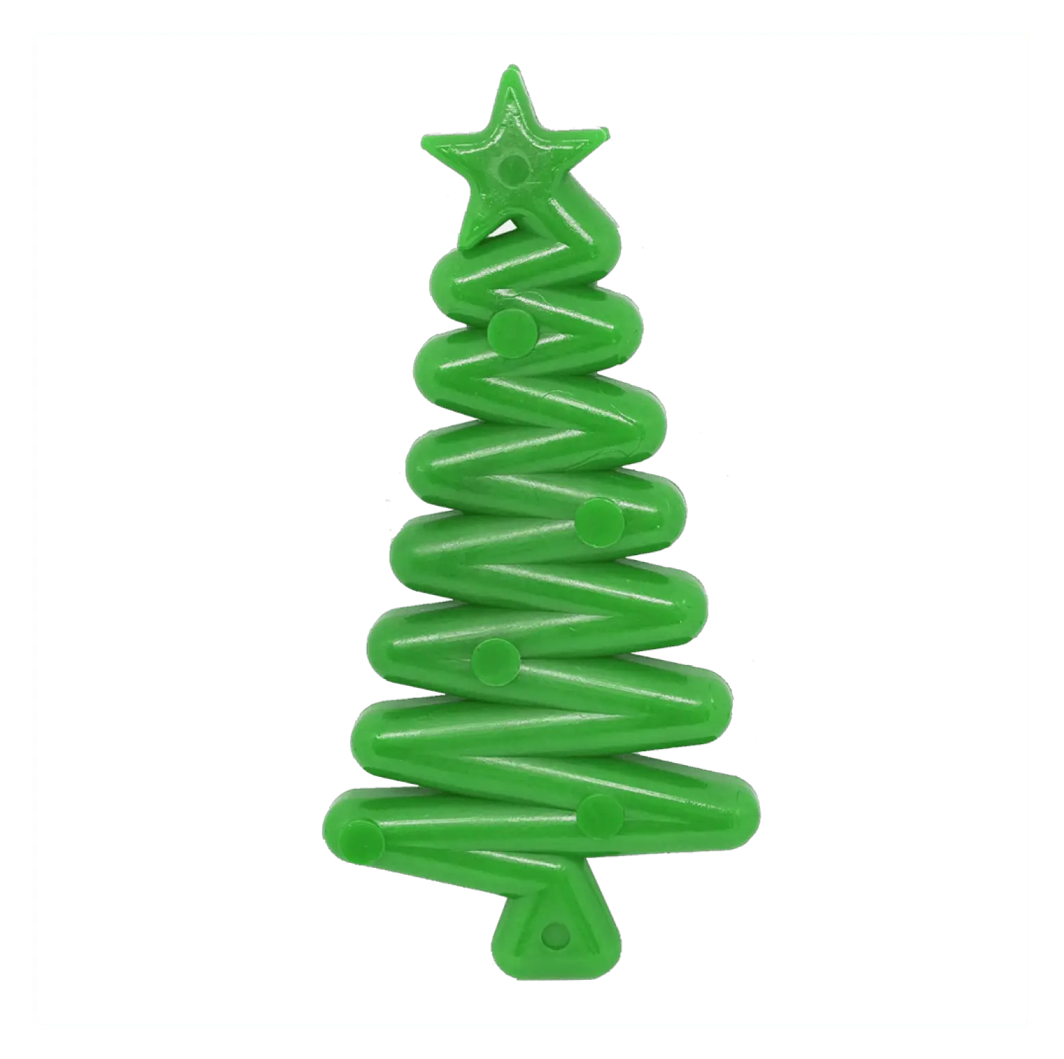 Christmas Tree Dog Chew Toy for Aggressive Chewers | USA Made Nylon, FDA Compliant Holiday Chew | Durable Power Chewer Toy for Large & Small Dogs XMas Tree Nylon Toy - green