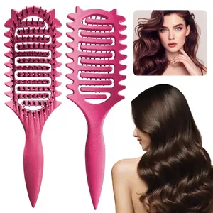 Detangling Hair Brush&Curl Define,Curl Volume EdgeLift Brush (Original) men woman kid curl hair brush Green wavy thermal dandruff remover comb thermal round  barber salon beauty travel essential gentle curly tool defining Vented gently detangles