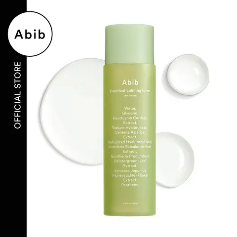 [Abib Official] Abib Heartleaf Calming Toner Skin Booster (6.76 fl oz/200ml) - Conditioning Toner for Adults with Sensitive, Irritated, All Skin, Calms Acne, Supports Repair, Deep Hydration, Leaves Soft & Refreshed