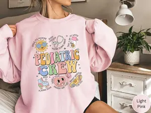 Pediatric Crew t-shirt  Sweatshirt, Peds Tshirt, Pediatric Sweater, Gift For Pediatric Nurse, Cute Peds Crew shirt, Retro Pediatrics Shirt Crewneck Unisex Womenswear Hoodie